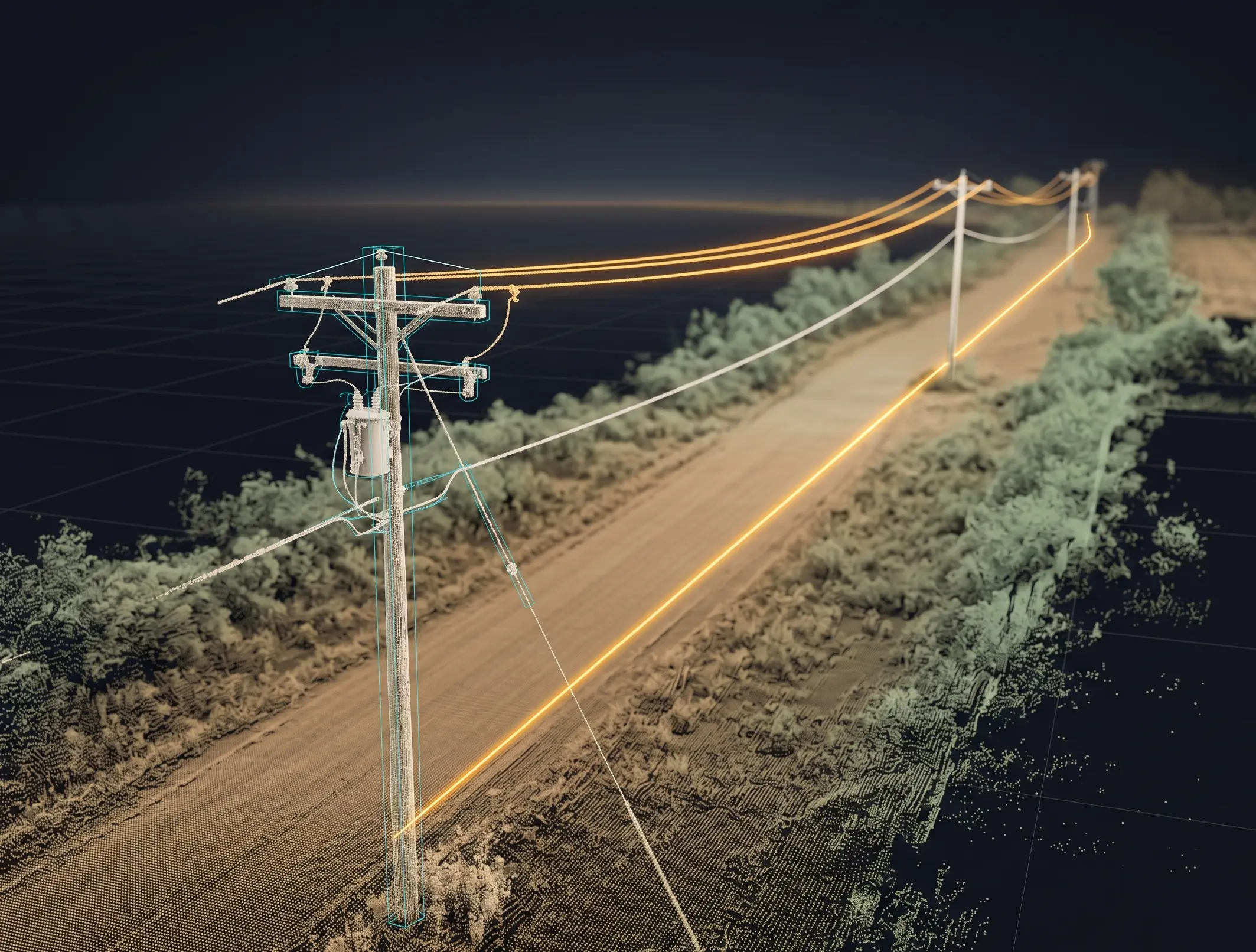 Utility pole and span extraction from LiDAR